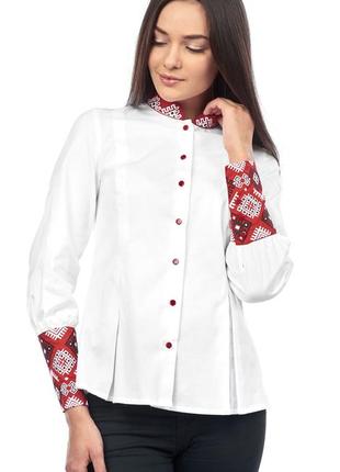 Блуза жіноча вишита edelvika арт.369-19/00 біла