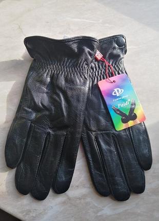 Перчатки чоловічі шкіра зима, чорні.  розміри 11 11.5