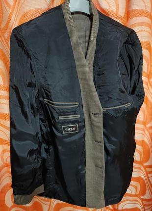 Шерстяной пиджак в гусиную лапку пье-де-пуль  buzo men6 фото