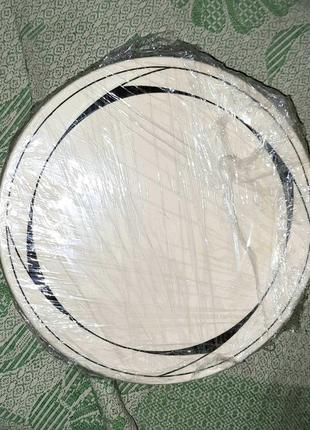 Тарелка глубокая 22 см белая с рисунком