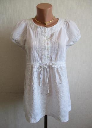 Бавовняна блуза з вишивкою