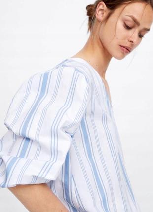 Новая коллекция zara оверсайз блуза,блузка поплин1 фото