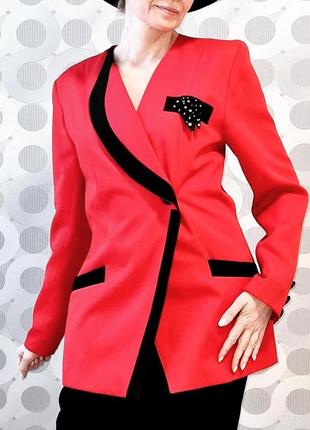 Крутой стильный яркий винтажный немецкий костюм жакет юбка карандаш спідниця шерсть ретро винтаж6 фото