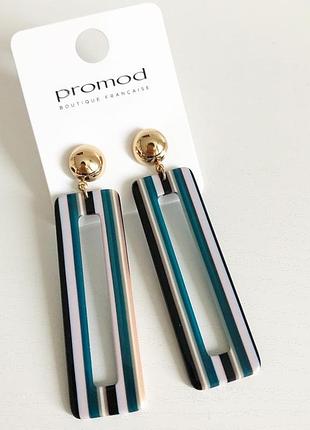 Стильные серьги пластик promod 2