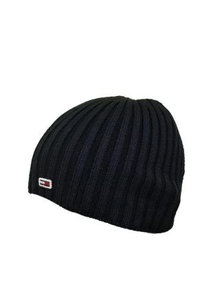 Шапка чоловіча tommy hilfiger hats baret th-201 dark blue2 фото