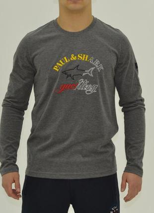 Футболка мужская c длинным рукавом paul & shark ps-320-5096 grey 3xl