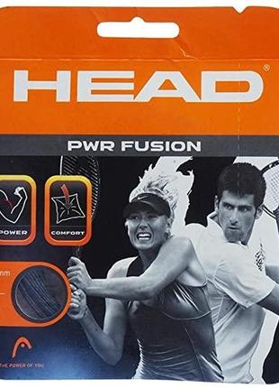 Струни тенісні head pwr fusion set 1,30 12 метрів 281102-16lbck-11/light black