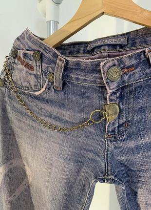 Вінтажні артові ексклюзивні кльош джинси dsquared2 оригінал4 фото