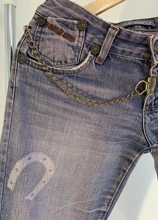 Вінтажні артові ексклюзивні кльош джинси dsquared2 оригінал3 фото
