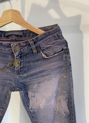 Вінтажні артові ексклюзивні кльош джинси dsquared2 оригінал6 фото