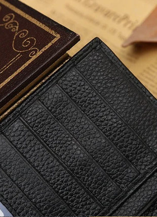 Стильний чоловічий шкіряний чорний клатч гаманець гаманець портмоне з натуральної шкіри крокодил5 фото