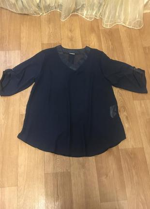 Батал большой размер стильная легкая блуза блузка блузочка туника