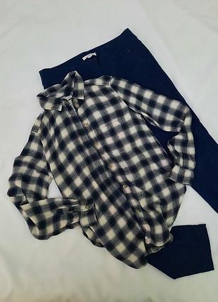 Тепла сорочка в клітинку/теплая клетчастая рубашка