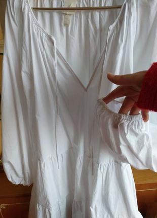Белоснежное хлопковое платье6 фото