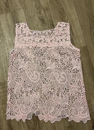 Красивая ажурная майка, пляжная туника