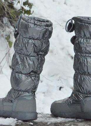 Чобітки-дутики жіночі аляска срібло