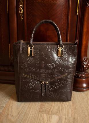 Статусна сумка ripani (італія). шкіра