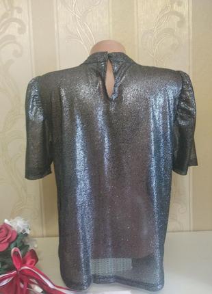 Блестящая прозрачная блуза сеточка3 фото