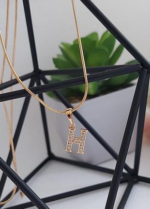 Ланцюжок з буквою з медичного золота👑