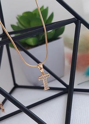 Ланцюжок з буквою з медичного золота👑