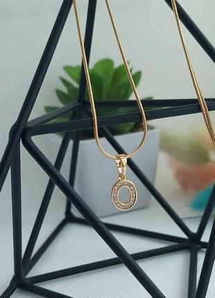 Ланцюжок з буквою з медичного золота👑