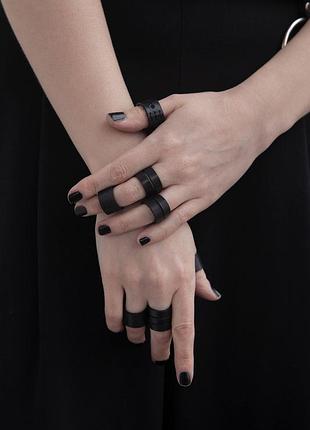 Набор сет кожаных  колец