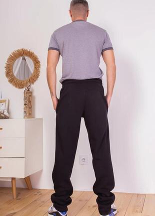 Актуальные качественные утепленные флисом мужские спортивные штаны на флисе теплые...