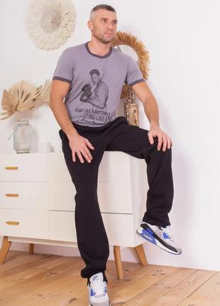 Актуальные качественные утепленные флисом мужские спортивные штаны на флисе теплые...