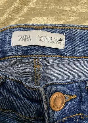 Стильные джинсы клеш zara высокая посадка на 11-12 лет