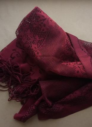 Шарфик/шарф с бахромой