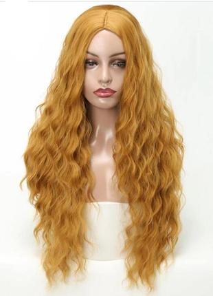 Купить парик рыжий длинный волнистый парик (ww9164)