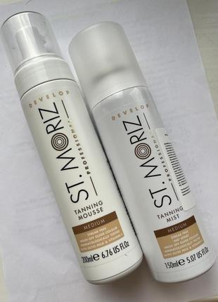 Мус-автозасмага (середній) st.moriz instant self tanning mousse medium5 фото