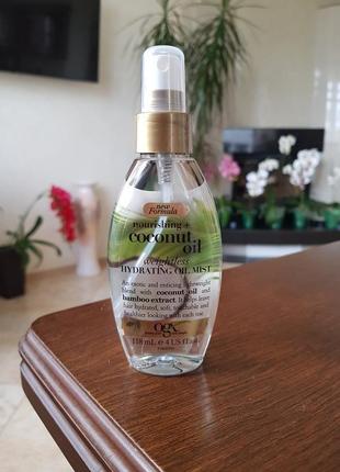 Легке зволожуючий масло-спрей з кокосовим маслом ogx coconut milk weightless hydrating oil mist2 фото