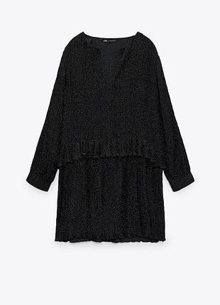 Мини-платье в горошек zara, размер xs 4