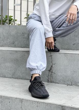 Adidas yeezy boost 350 женские кроссовки адидас ези буст чёрные4 фото