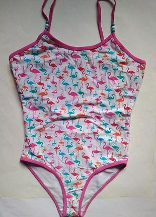 Модний гламурний злитий цільний купальник з фламінго для підлітків 14-16 років