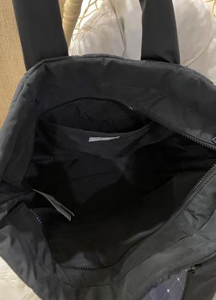 Mango сумка чёрная вместительная с крепкими ручками стеганая9 фото