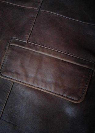 Шикарный  удлиненный кожаный пиджак6 фото
