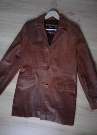Шикарный  удлиненный кожаный пиджак9 фото