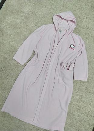 Ніжний флісовий, рожевий халат хеллоу кітті,