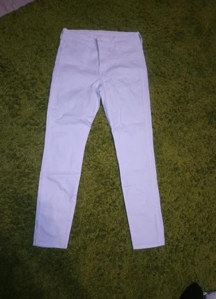 Белые джинсы skinny denim