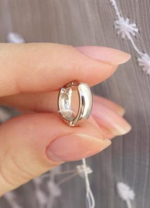 Сережка серебро 925 серьга конго одинарная 2107