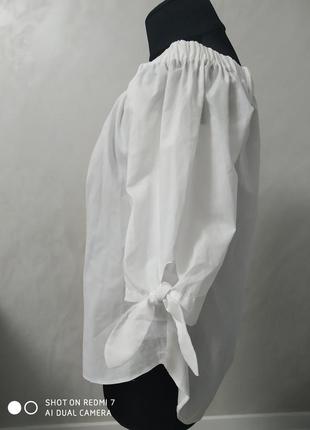 Біла святкова блуза блузка2 фото