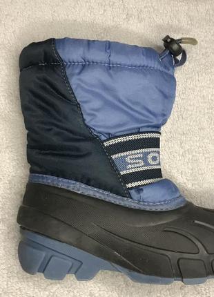 Зимние сапоги sorel us10 eur27 водонепроницаемые для мальчика утепленные сноубутсы7 фото