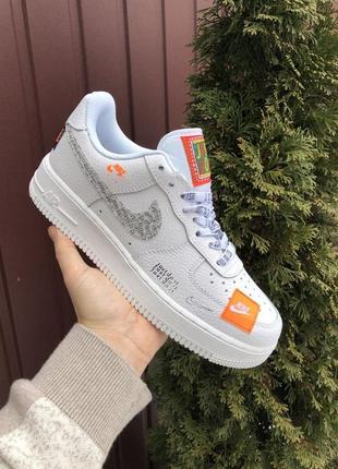 Кроссовки женские nike air force just do it белые / кросівки жіночі найк аир форс білі кроссы5 фото