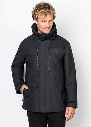 Куртка мужская jack wolfskin yukon 1109781 black xxl