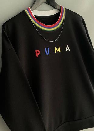 Чоловічий світшот puma чорний3 фото