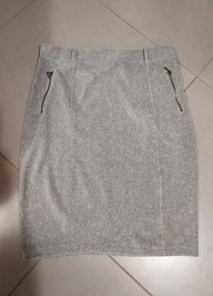 Фирменная стильная натуральная практичная удобная мягкая стрейчевая вельветовая юбка.4 фото