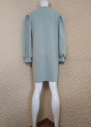 Бирюзовое платье с пышными рукавами jaqueline de yong3 фото