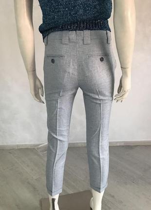 Mauro grifoni укороченные светлые брюки р 44 костюмная ткань италия3 фото